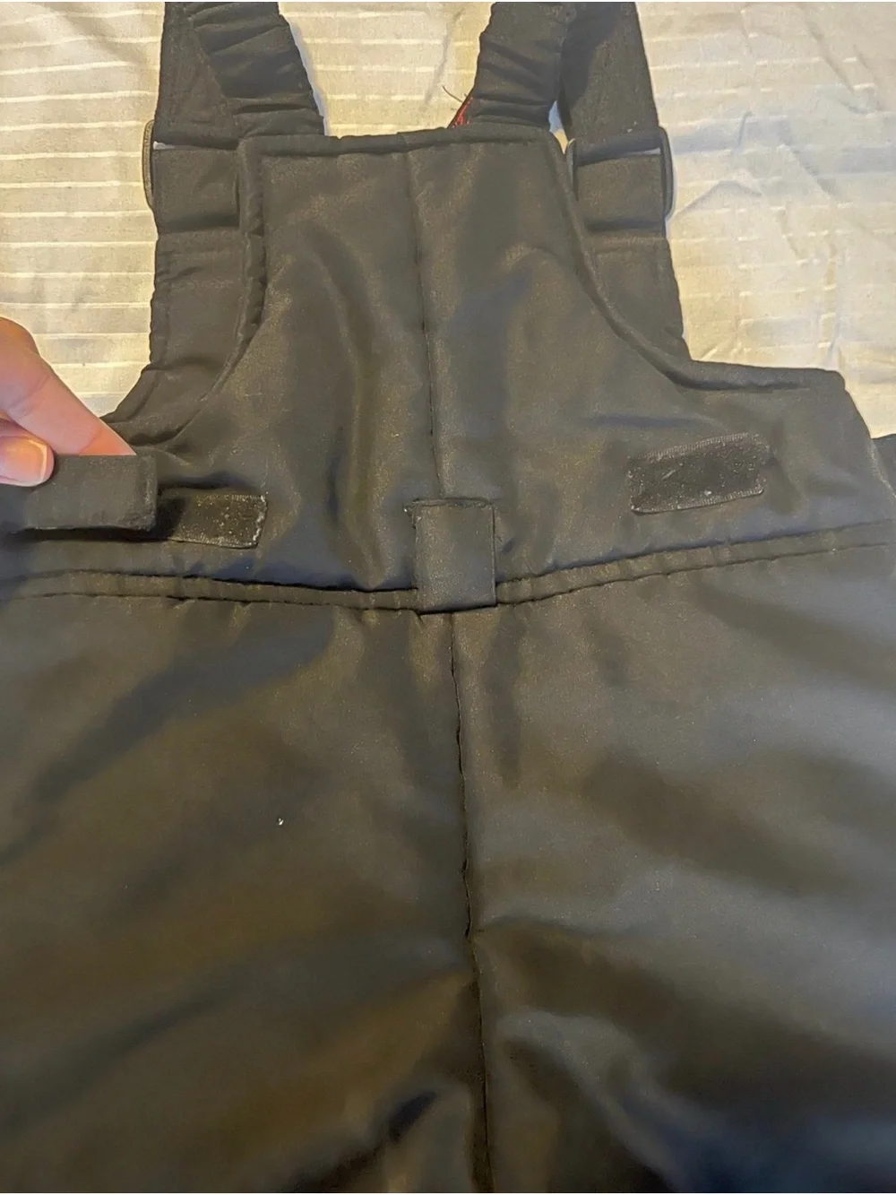 Disney Black Snow Overalls with Red Racing Patch 2T Adjustable to 3T Waterproof